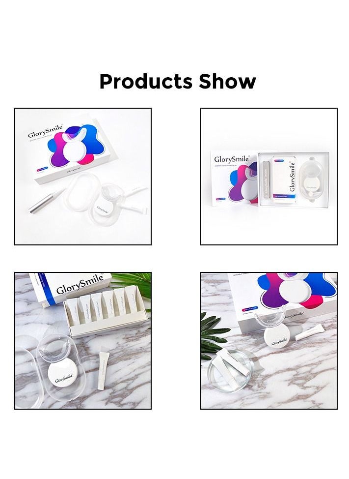 GlorySmile - Teeth Whitening Kit with LED Light Teeth Whitening Pen with 32X Powerful Blue Rechargeable LED Light Effective for Sensitive Teeth Comfortable and Accelerated Teeth Whitening - Image 1