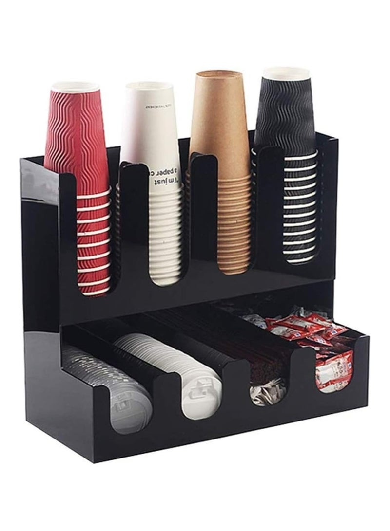 TPGP Coffee Condiment Organizer for Lids and Coffee Cups Acrylic Material for Item Storage - Image 1