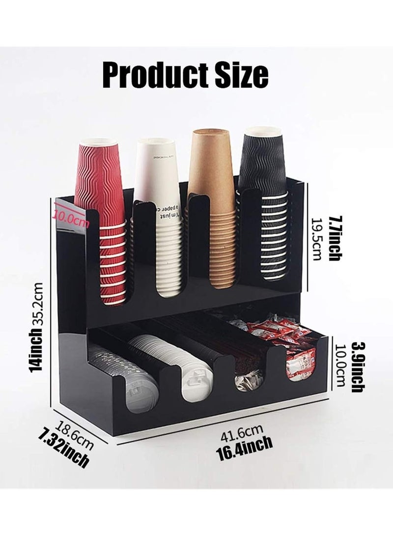 TPGP Coffee Condiment Organizer for Lids and Coffee Cups Acrylic Material for Item Storage - Image 2