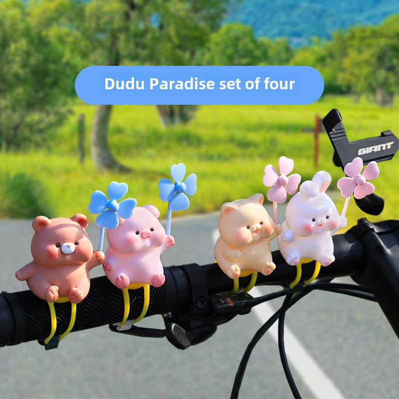 Generic Joyful Electric Car Ornament Cute Animal Figurine Dudu Paradise -4