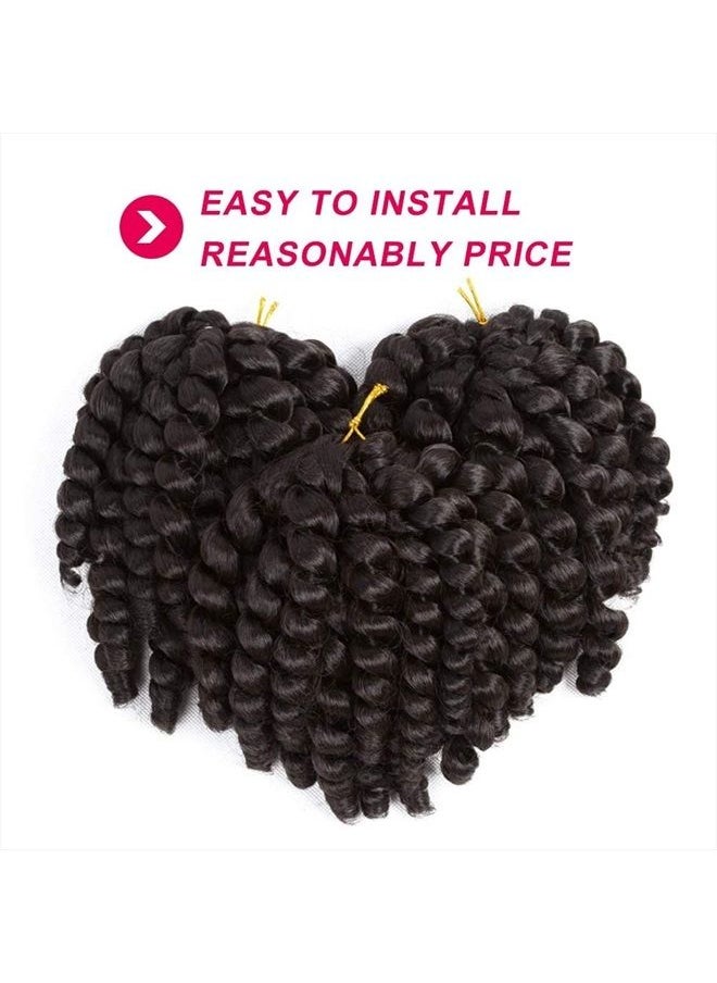 ROKTRESS - Roktress Jamaican Bounce Crochet Hair - 6inch 4# Wand Curl Crochet Braids Short Crochet Hair Wand Curl, Synthetic Braiding Hair Extensions(6"6P,4#) - Image 1