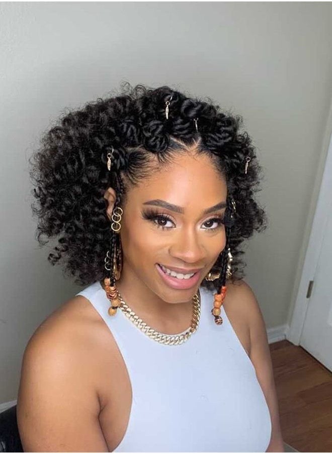 ROKTRESS - Roktress Jamaican Bounce Crochet Hair - 6inch 4# Wand Curl Crochet Braids Short Crochet Hair Wand Curl, Synthetic Braiding Hair Extensions(6"6P,4#) - Image 1