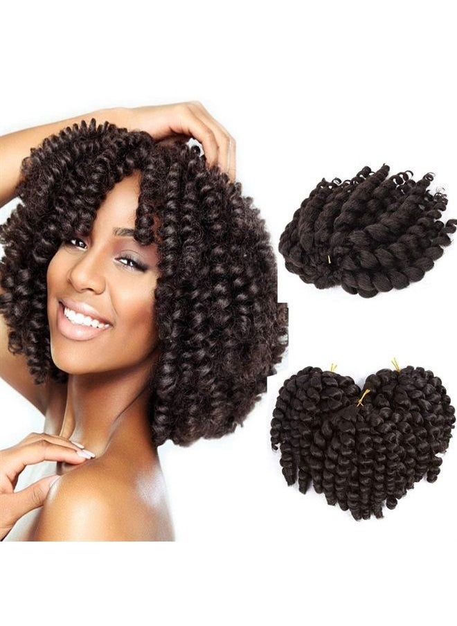 ROKTRESS - Roktress Jamaican Bounce Crochet Hair - 6inch 4# Wand Curl Crochet Braids Short Crochet Hair Wand Curl, Synthetic Braiding Hair Extensions(6"6P,4#) - Image 1