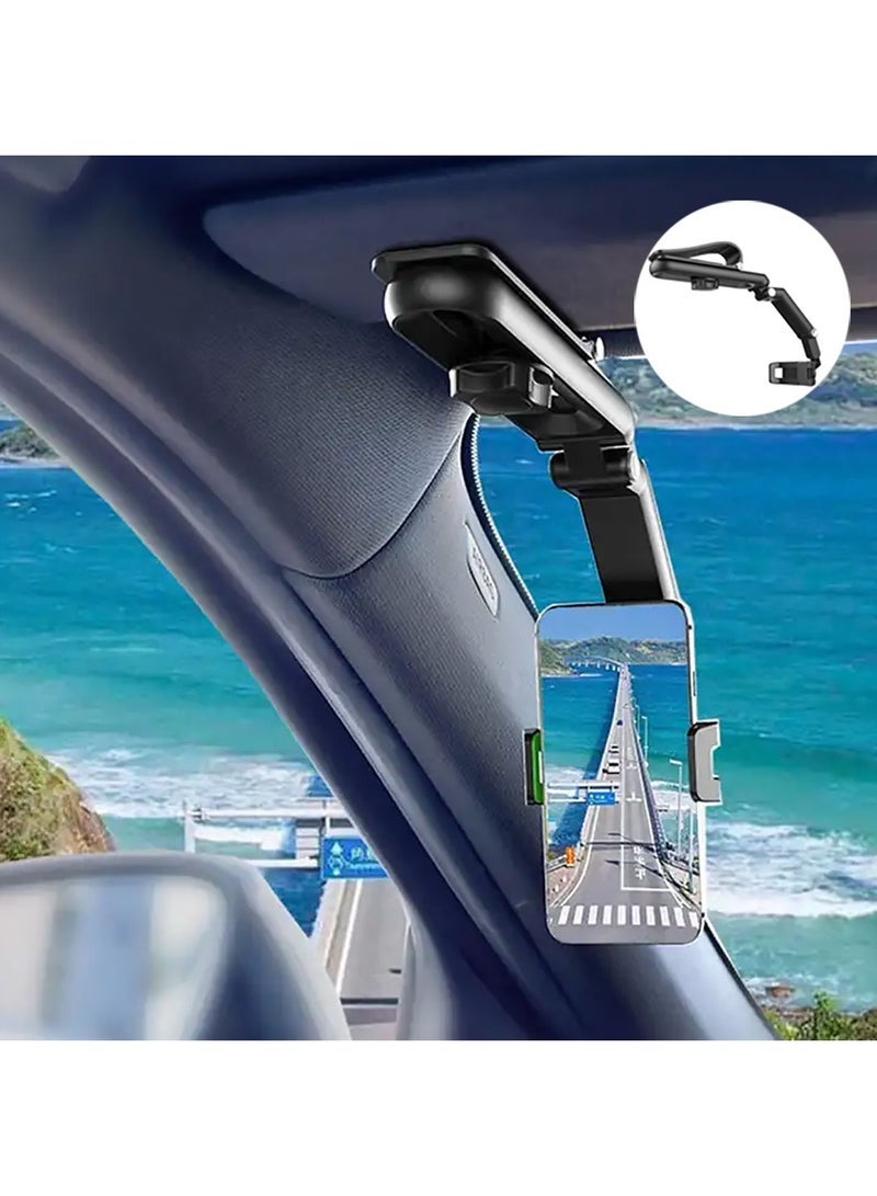Car Phone Holder for Sun Visor Rotatable and Foldable Dashboard Car Mobile Phone Holder for All Mobile Phones - Image 1