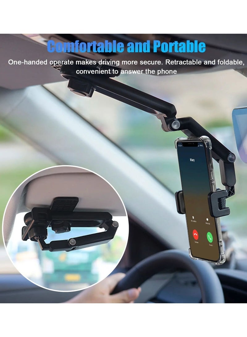 Car Phone Holder for Sun Visor Rotatable and Foldable Dashboard Car Mobile Phone Holder for All Mobile Phones - Image 4