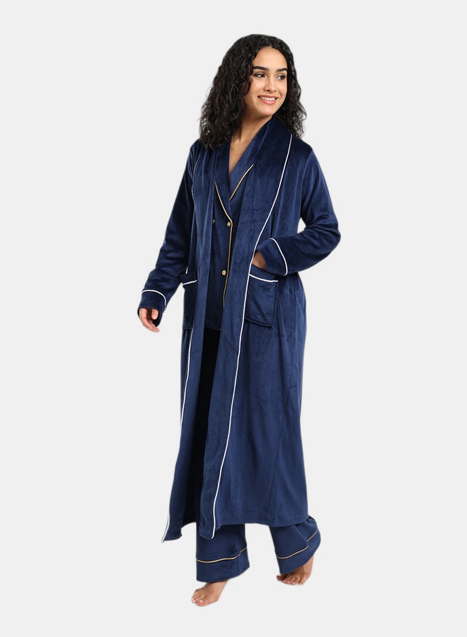 Carina Velvet Relaxed Midi Robe - Image 3