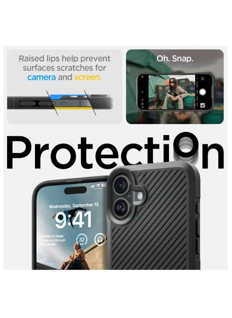 غطاء حماية Core Armor لهاتف iPhone 16 Plus (2024) - أسود غير لامع