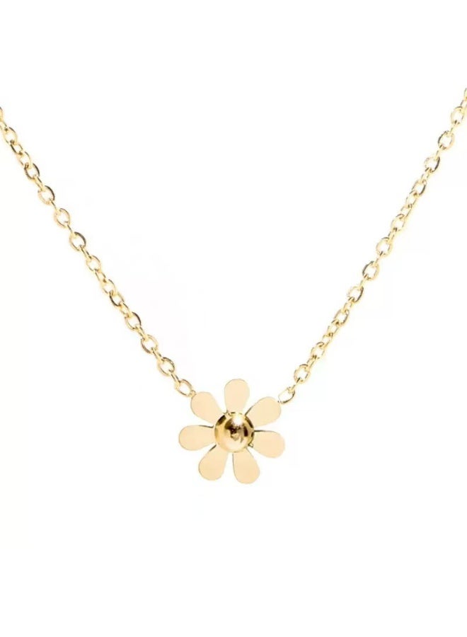 Goolsky Gold Daisy Pendant Necklace for Women – Minimalist Retro Layered Clavicle Chain Jewelry, Daisy Motif, Daily/Office/Casual Wear, Retro Chic - Image 1