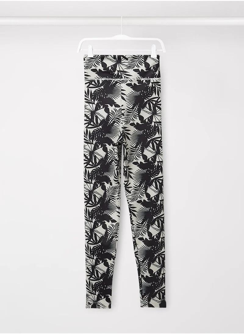 MANGO Youth Leaf Print Leggings