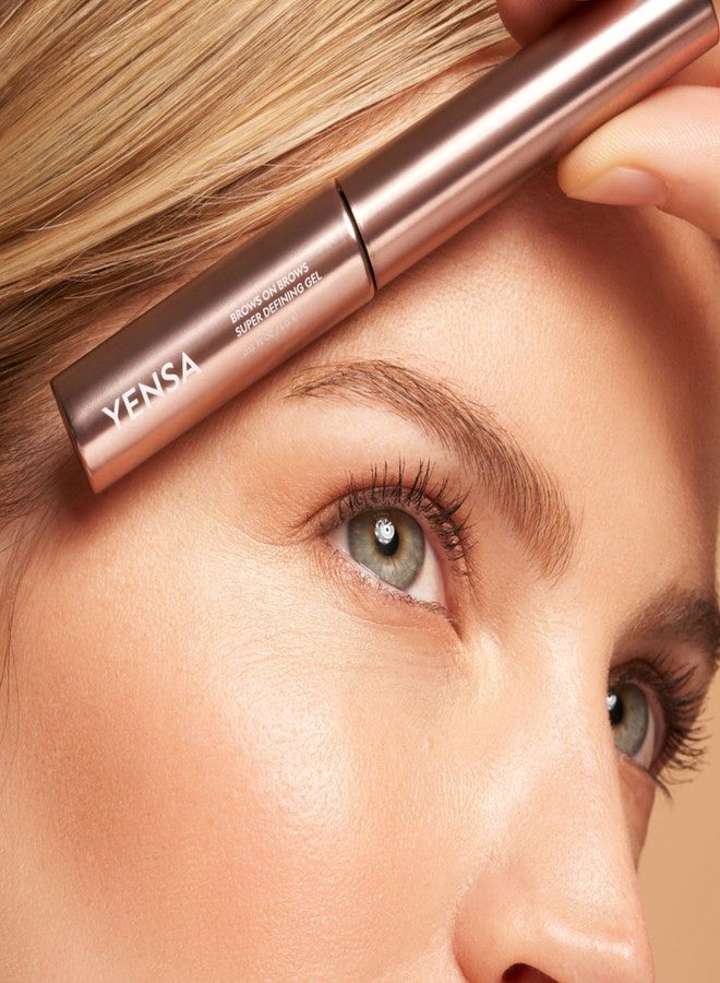YENSA Brows On Brows Super Defining Tinted Eyebrow Gel - Long-Wear Shaping Eye Brow Gel with Superfoods for Color & Thickness - Combs, Shapes & Locks Eyebrows into Place - Blonde (0.17 oz) - Image 5