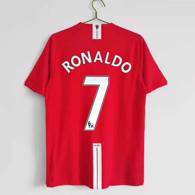 Premier League Red Devils 0708 Manchester United Classic Retro No.7 Ronaldo Jersey Home And Away Short Long Sleeve Football Suit Champions League - Image 3