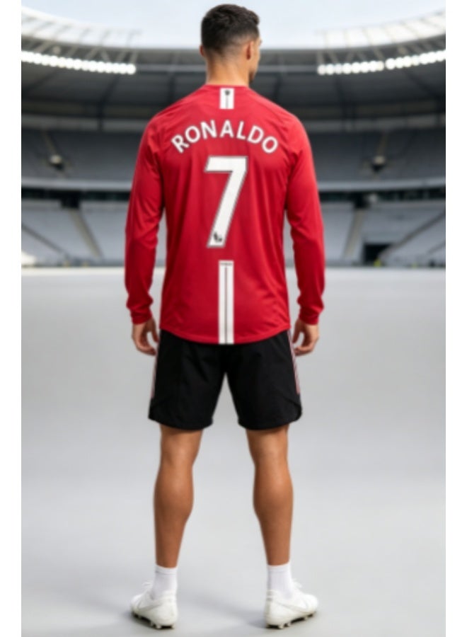 Premier League Red Devils 0708 Manchester United Classic Retro No.7 Ronaldo Jersey Home And Away Short Long Sleeve Football Suit Champions League - Image 5