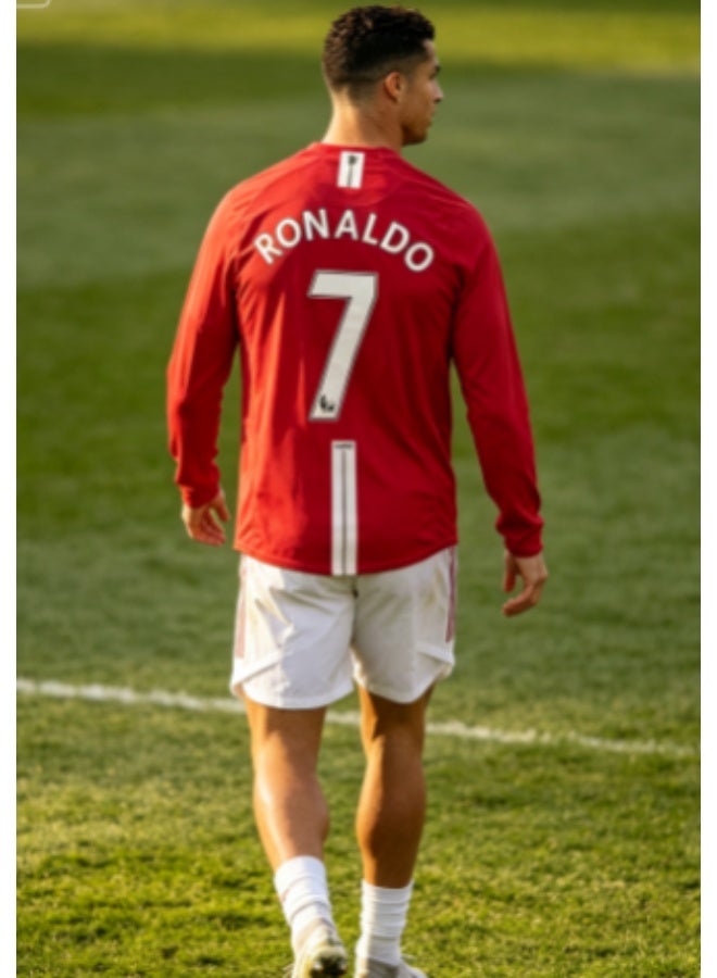Premier League Red Devils 0708 Manchester United Classic Retro No.7 Ronaldo Jersey Home And Away Short Long Sleeve Football Suit Champions League - Image 4