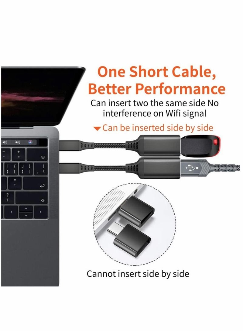 Captaintech USB-C to USB Adapter, 2pcs USB Type-C Male to USB 3.0 Female OTG Cable, Compatible with MacBook Pro - Image 4
