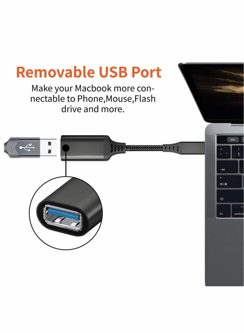 Captaintech USB-C to USB Adapter, 2pcs USB Type-C Male to USB 3.0 Female OTG Cable, Compatible with MacBook Pro - Image 3