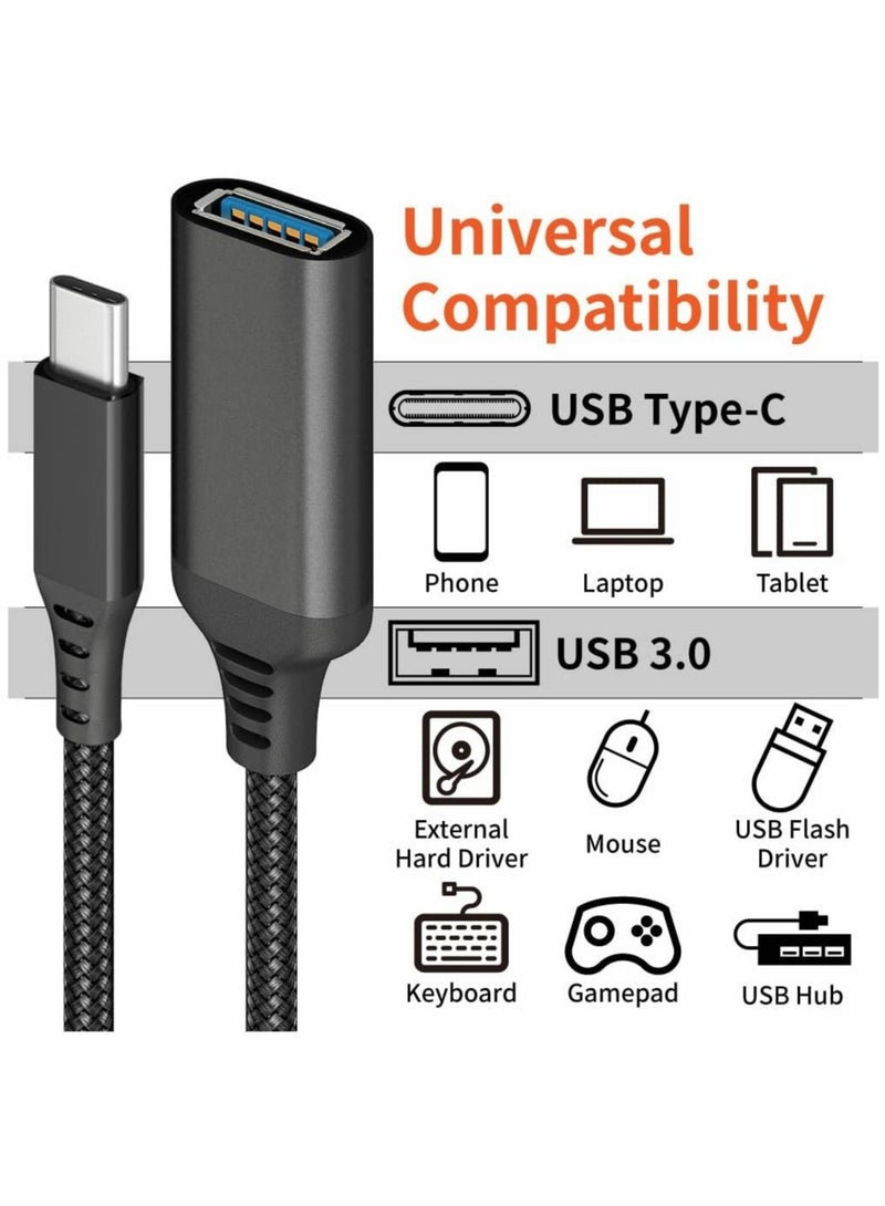 Captaintech USB-C to USB Adapter, 2pcs USB Type-C Male to USB 3.0 Female OTG Cable, Compatible with MacBook Pro - Image 2