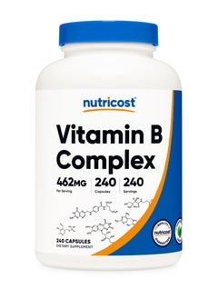Vitamin B Complex 462mg Per Serving, 240 Serving, 240 Capsules, Dietary Supplement