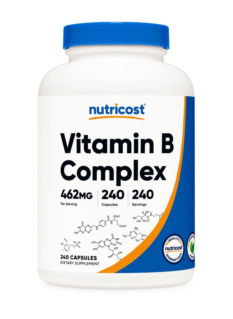 Nutricost - Vitamin B Complex 462mg Per Serving, 240 Serving, 240 Capsules, Dietary Supplement - Image 1