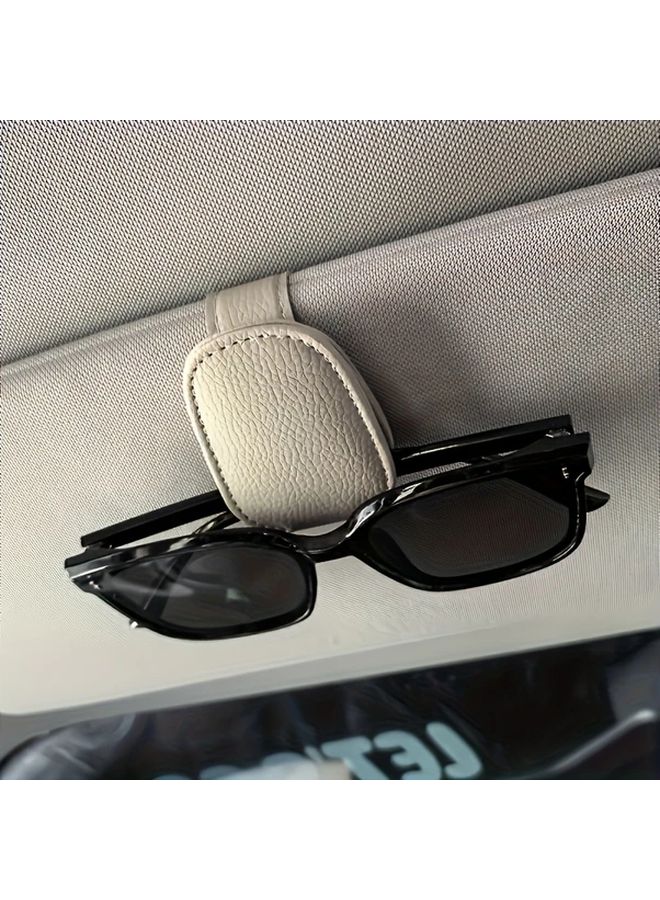 Gray Fashion Car Sunshade Glasses Clip PVC Storage Holder Interior Accessories - Image 1