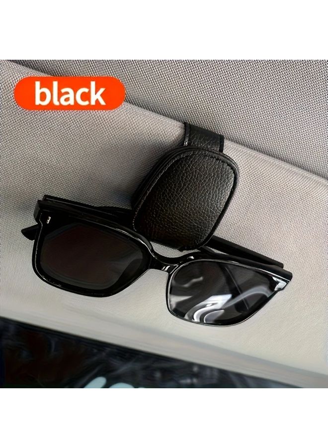 Gray Fashion Car Sunshade Glasses Clip PVC Storage Holder Interior Accessories - Image 5