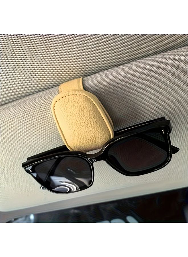 Gray Fashion Car Sunshade Glasses Clip PVC Storage Holder Interior Accessories - Image 3