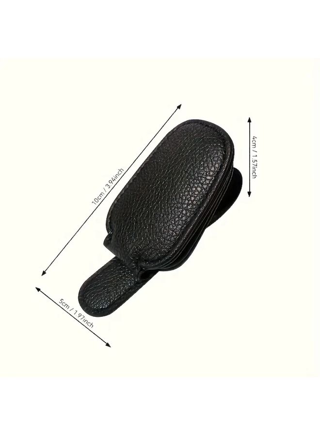 Gray Fashion Car Sunshade Glasses Clip PVC Storage Holder Interior Accessories - Image 2