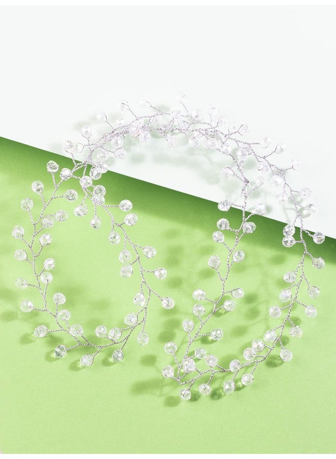 Accessher Silver Plated Crystals Floral Beaded Bridal Wedding Hair Styling Tiara Comb Indo Western Fancy Hair Clip/Side Pin/Comb Pin/Jooda Pin Hair Accessories with pearls for Womens & Girls - Image 2