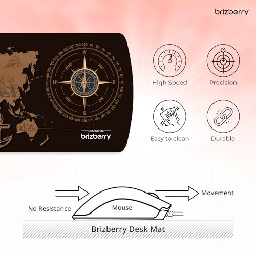 ARTBRIZ® Brizberry Extended Mouse Pad, Desk Mat, 740mm x 310mm x 3mm Large Printed Premium Anti Skid Rubber Base for Desktop Laptop Keyboard (DM Design 2) - Image 5