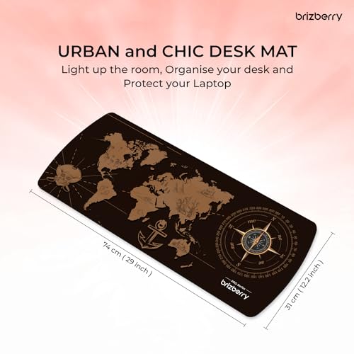 ARTBRIZ® Brizberry Extended Mouse Pad, Desk Mat, 740mm x 310mm x 3mm Large Printed Premium Anti Skid Rubber Base for Desktop Laptop Keyboard (DM Design 2) - Image 3