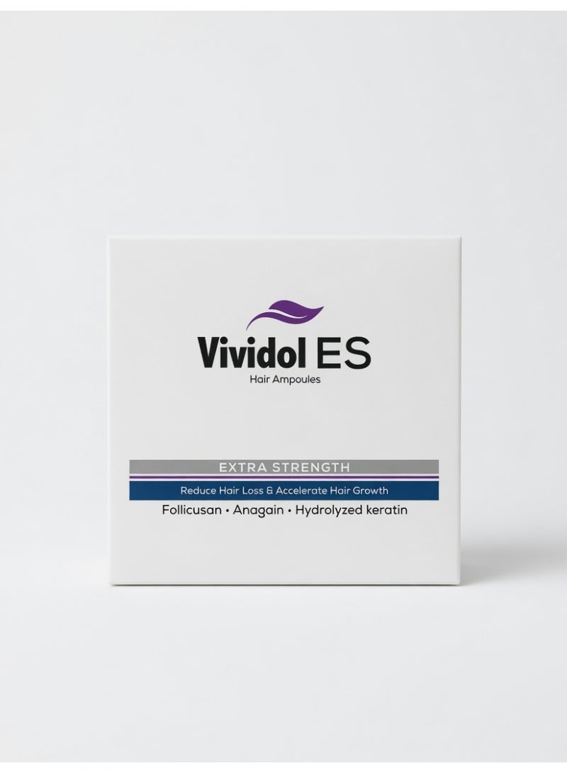 Macro Vividol ES Hair Ampoules EXTRA STRENGTH Follicusan - Anagain - Hydrolyzed Keratin 5pcs in 10ml - Image 1