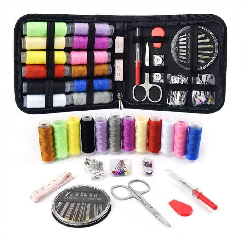 APURK All in one Complete Sewing Kit Set Thread Box Tailoring Materials Needle and Thread Box Portable Sewing kit Accessories for Travelling Outdoor Emergency Stitching Set of 1 - Image 2
