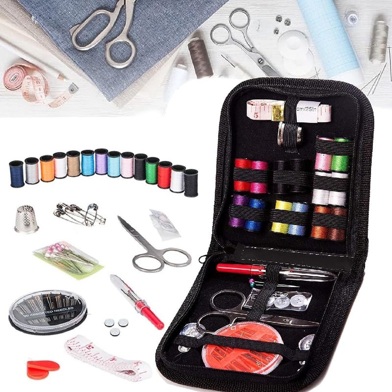 APURK All in one Complete Sewing Kit Set Thread Box Tailoring Materials Needle and Thread Box Portable Sewing kit Accessories for Travelling Outdoor Emergency Stitching Set of 1 - Image 3