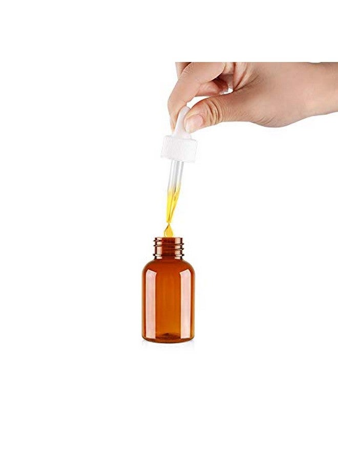 erioctry 6Pcs 25Ml Brown Plastic Dropper Bottles With Silicone Pipettes And Rubber Head Essence Makeup Cosmetic Sample Container Bottle For Essential Oil Aromatherapy Use - Image 2