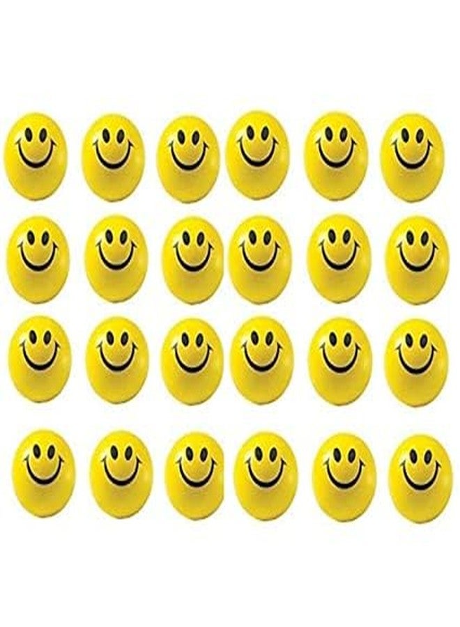 V4L Cute and Smiley Emoji Rubber Balls | Face Stress Reliver Squeeze Soft Ball for Kids Pack of (60) - Image 1