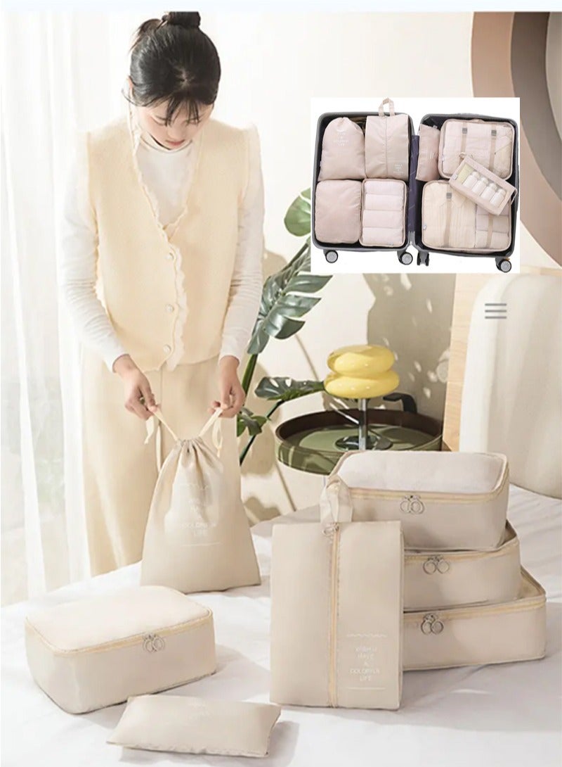 8-piece travel organizer luggage set suitable for digital toiletries and cosmetics storage bags, suitable for clothes, shoes, suitcases and travel bags - Image 5
