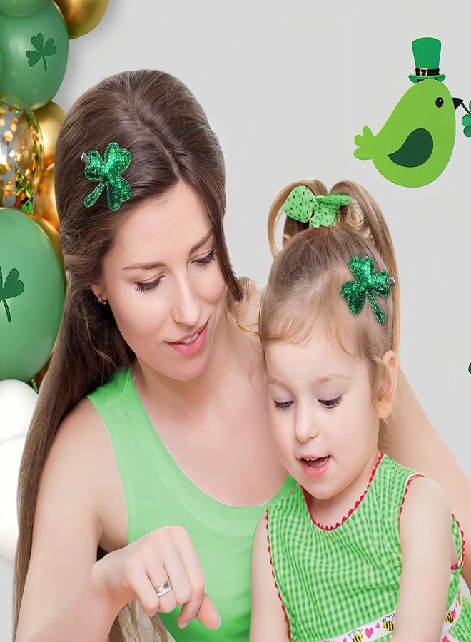 ZEYER St.Patrick's Day Hair Clips Sequins Shamrocks Hair Pins Irish Green Clover Hair Barrettes Alligator Hair Clip with Green Cute Hair Accessories for Women Girls St.Patrick's Day Claw Clips 2PCS - Image 2