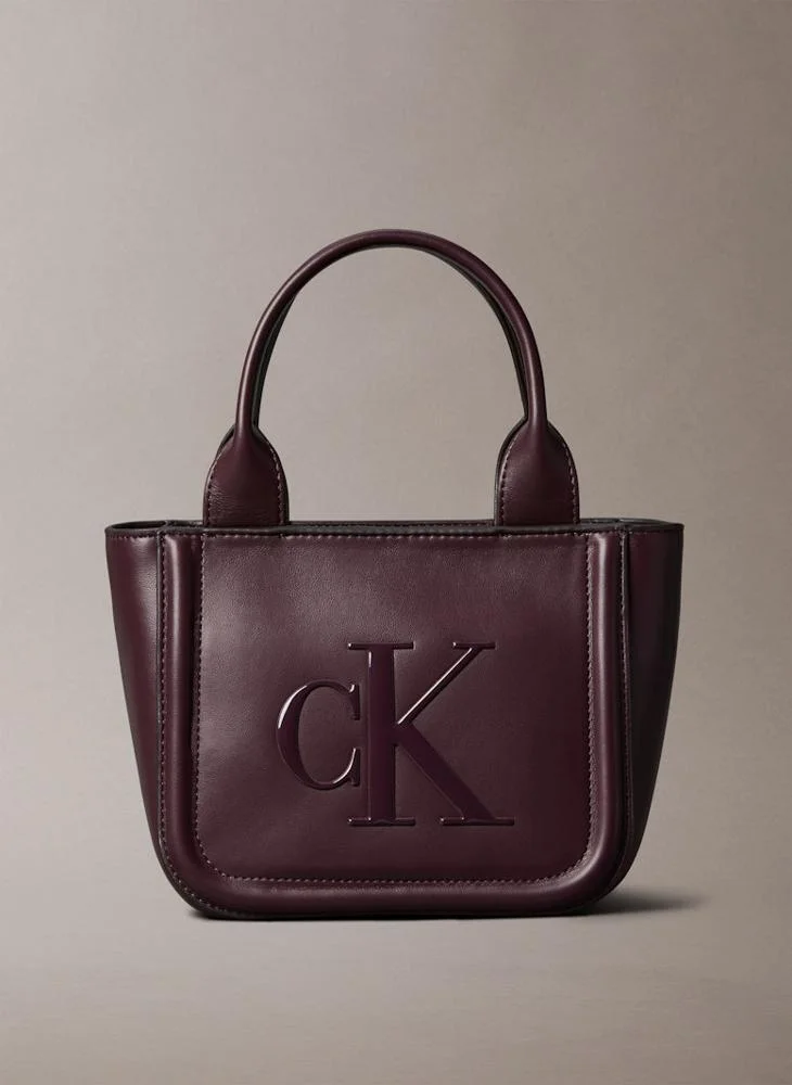 كالفن كلاين Logo Raised Small Tote With Strap