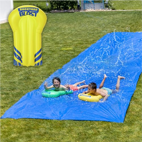 BACKYARD BLAST 30 x 6 Heavy Duty Waterslide with Sprinkler Easy to Setup Extra Thick to Prevent Rips Tears - Image 1