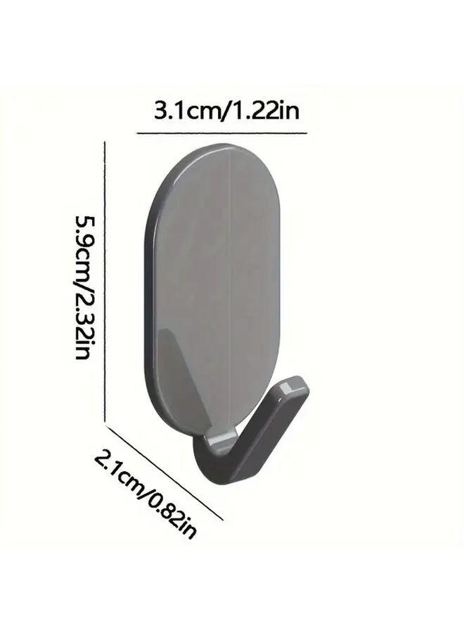 5 Black Heavy Duty Adhesive Hooks No Drilling Wall Mounted Towel Hanger - Image 4