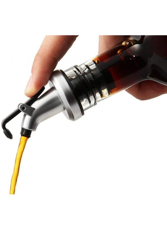 AIWANTO 2-Piece Oil Dispenser Set Premium Glass Oil & Vinegar Bottles with Spill-Proof Spouts  - Image 4
