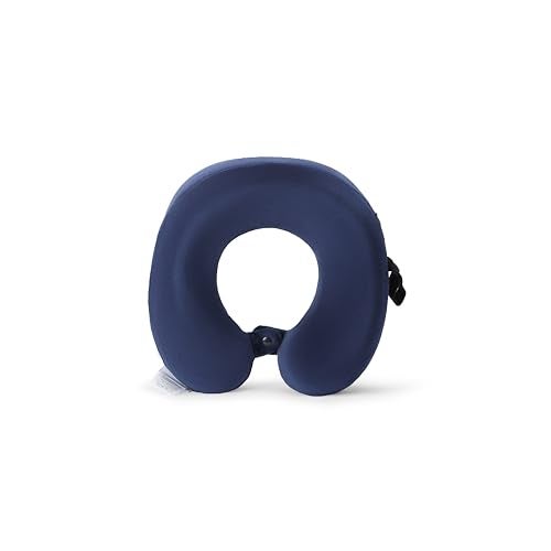 American Tourister Memory Foam | Travel Pillow | Neck & Lumbar Support for Men and Women | Memory Foam Comfort | Navy - Image 3