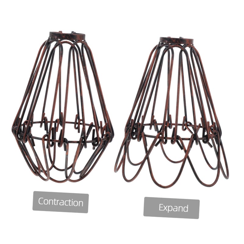 Vintage Iron Wire Lampshade Cover For Dining Room Porch Lighting DIY Home Decor - Image 4