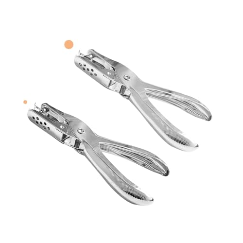 Zucosue 2 Pcs Hole Puncher Single Handheld Hole Paper Punch 14 and 18 Inch Circular Holes for Crafts DIY Craft Labels and Greeting Cards Home Office Learning - Image 1