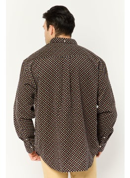 GANT Men Relaxed Fit Allover Print Long Sleeves Casual Shirt, Blue Combo  - Image 4