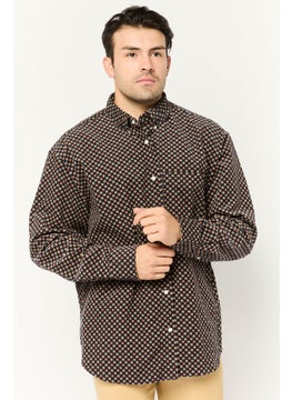 GANT Men Relaxed Fit Allover Print Long Sleeves Casual Shirt, Blue Combo  - Image 1