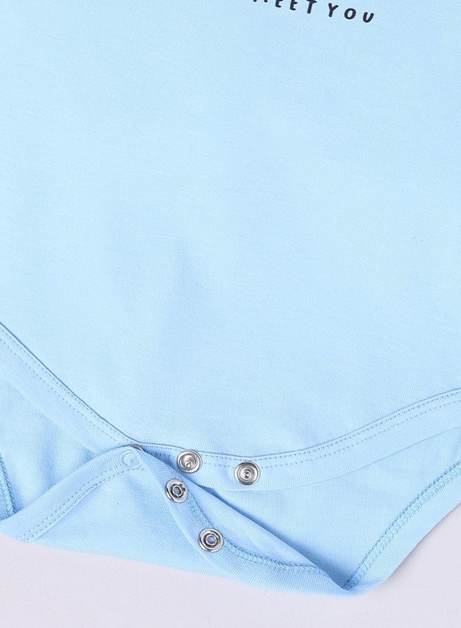 Dollar Junior Tiny Crews Baby Boys & Baby Girls Body Suit - Light Blue, 3-6M - Image 3