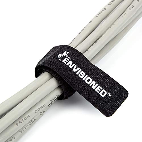ENVISIONED Fire Retardant Reusable Cable Ties Heat Resistant Cable Straps 30 Pack Black 34 x 8 - Image 3