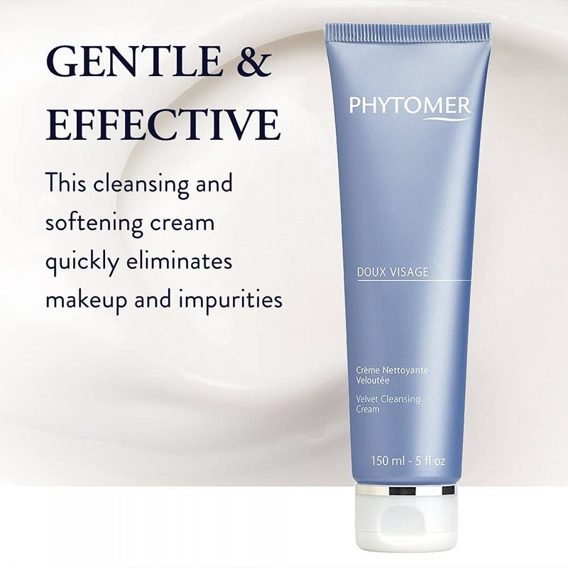 Phytomer Doux Visage Velvet Facial Cleansing Cream | Gentle Facial Cleanser & Make-up Remover | For Soft, Hydrated Skin | Safe & Natural Ingredients | Sustainable & Eco-Friendly | 150ml - Image 4