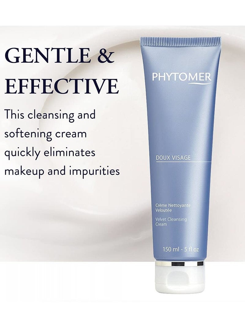 Phytomer - Phytomer Doux Visage Velvet Facial Cleansing Cream | Gentle Facial Cleanser & Make-up Remover | For Soft, Hydrated Skin | Safe & Natural Ingredients | Sustainable & Eco-Friendly | 150ml - Image 1