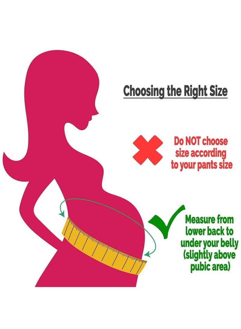 KASTWAVE Care Pregnancy Support Maternity Belt, Waist/Back/Abdomen Band, Belly Brace Black Plus Size - Image 3